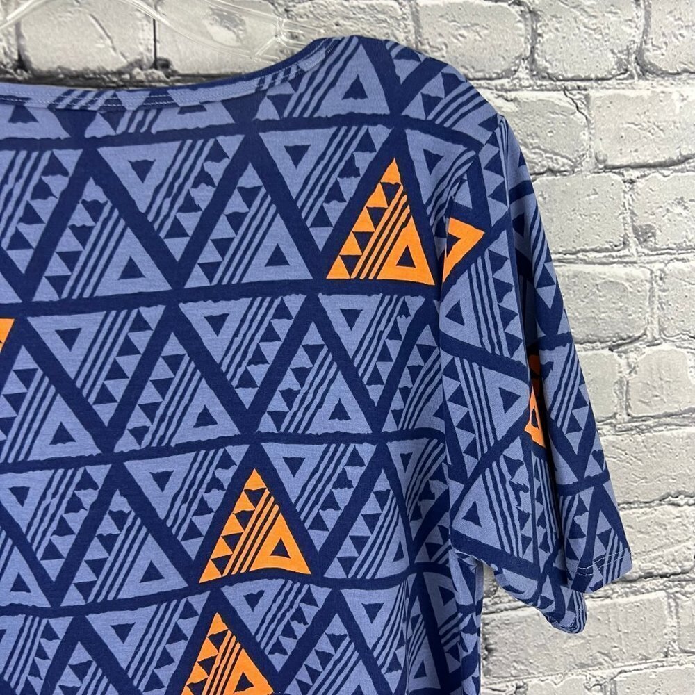 LuLaRoe Perfect T Purple Geometric Print Top Shirt S - Picture 4 of 5